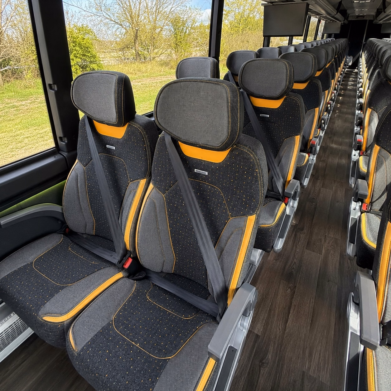 nampa charter bus rental interior